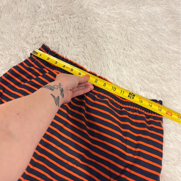 J. Crew Red Blue Striped Elastic Waist Skirt woman’s Size 10 - Picture 5 of 9